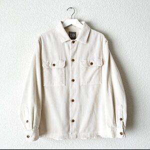 GAP Cream Corduroy Shirt Jacket